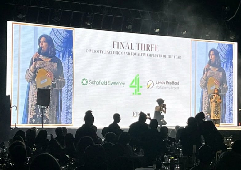 Award shortlist on screen